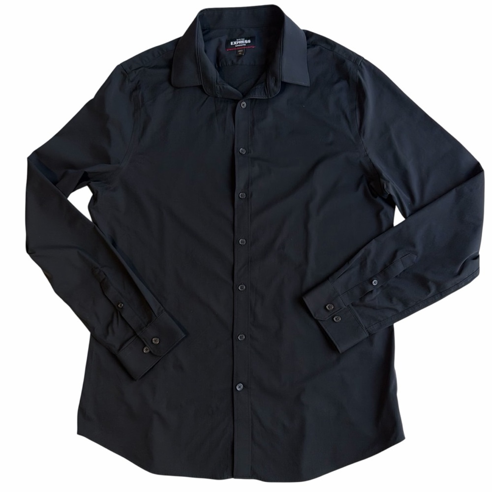 Men’s Express Extra Slim Solid Wrinkle-Resistant … - image 1